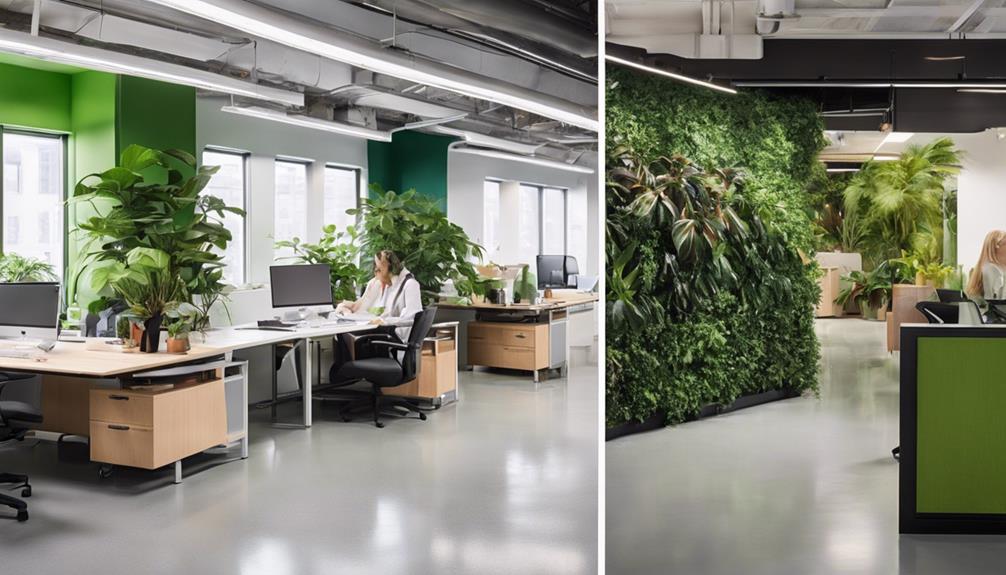 eco friendly office design comparison